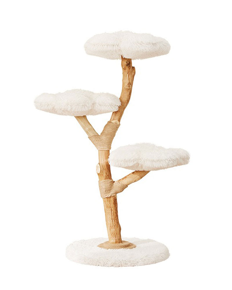 Fluffy Solid Wood Large Cat Tree
