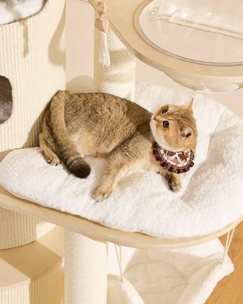 66” Large Cat Tree Tower with Cloud Steps
