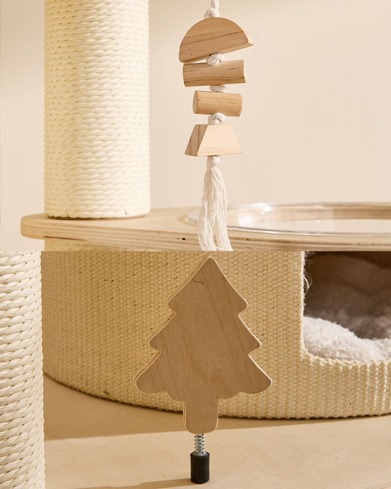 66” Large Cat Tree Tower with Cloud Steps