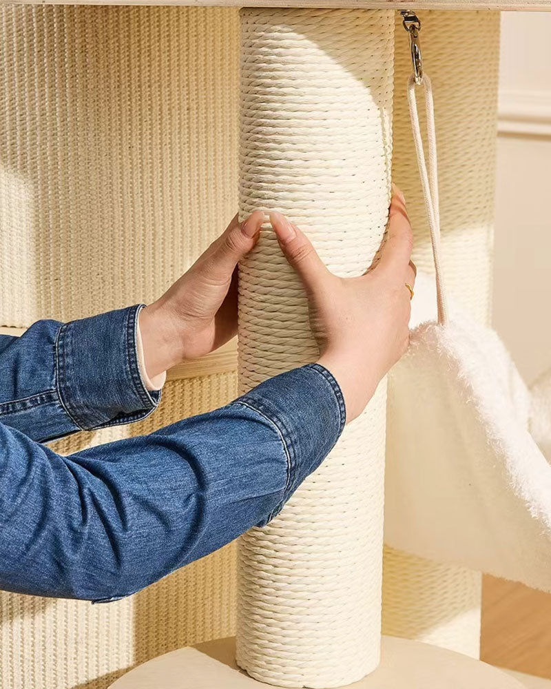 66” Large Cat Tree Tower with Cloud Steps