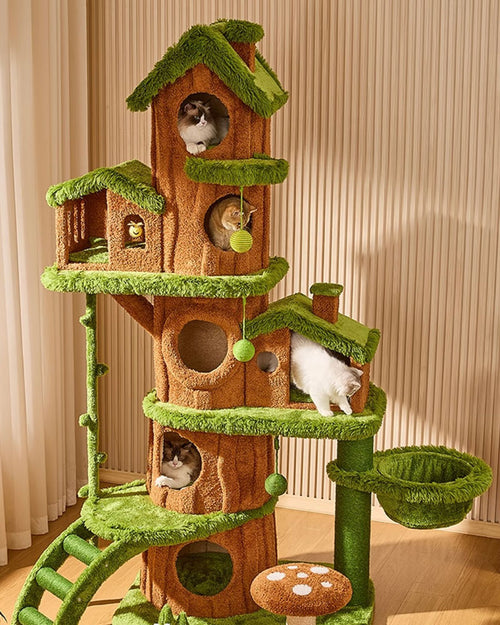 7.71 ft Tall Jungle Tree Cat Tower