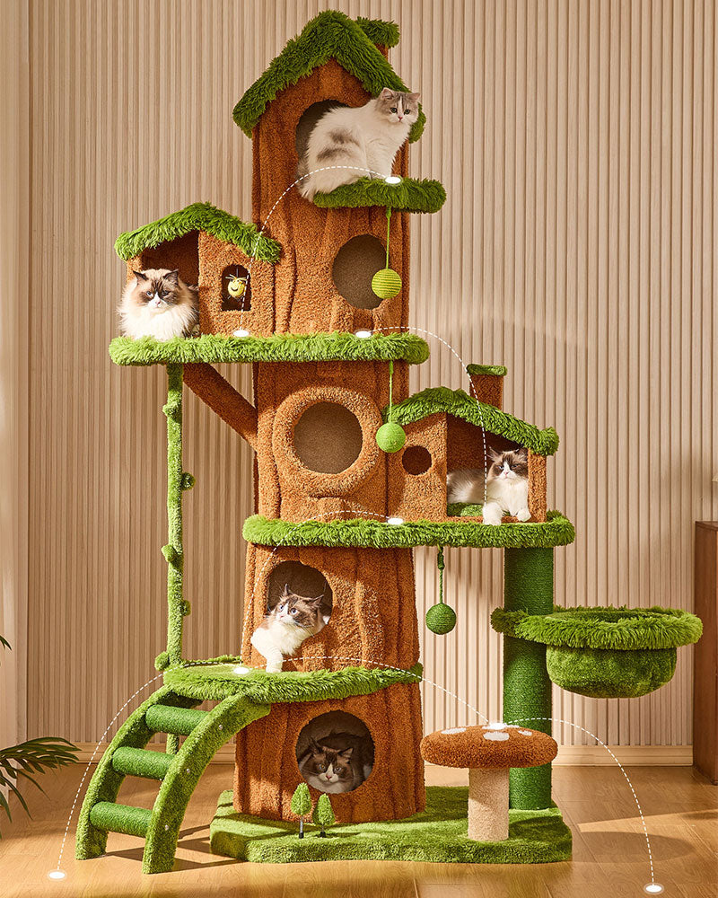 7.71 ft Tall Jungle Tree Cat Tower