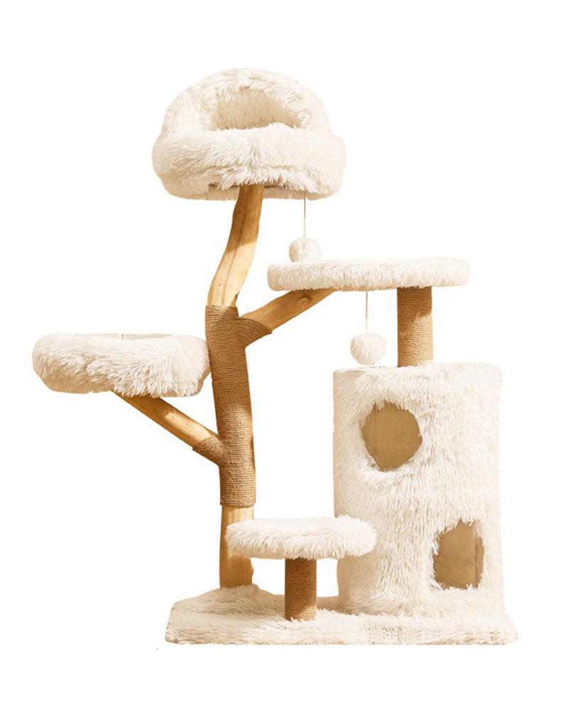 Cloud Solid Wood Cat Tree for Large Cats