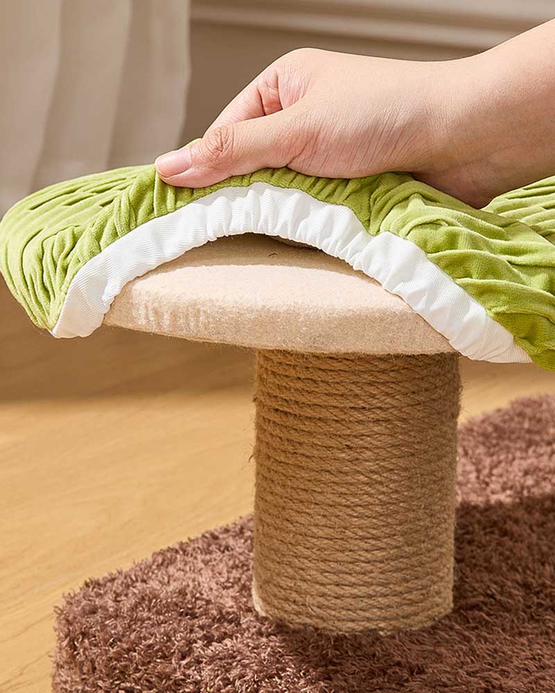 Coconut Green Solid Wood Mini Cat Tree