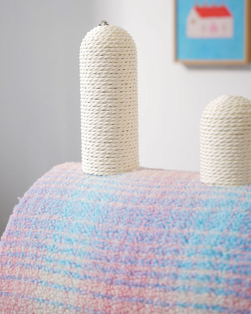 Cozy Rainbow Glow Enclosed Cat Cave Bed