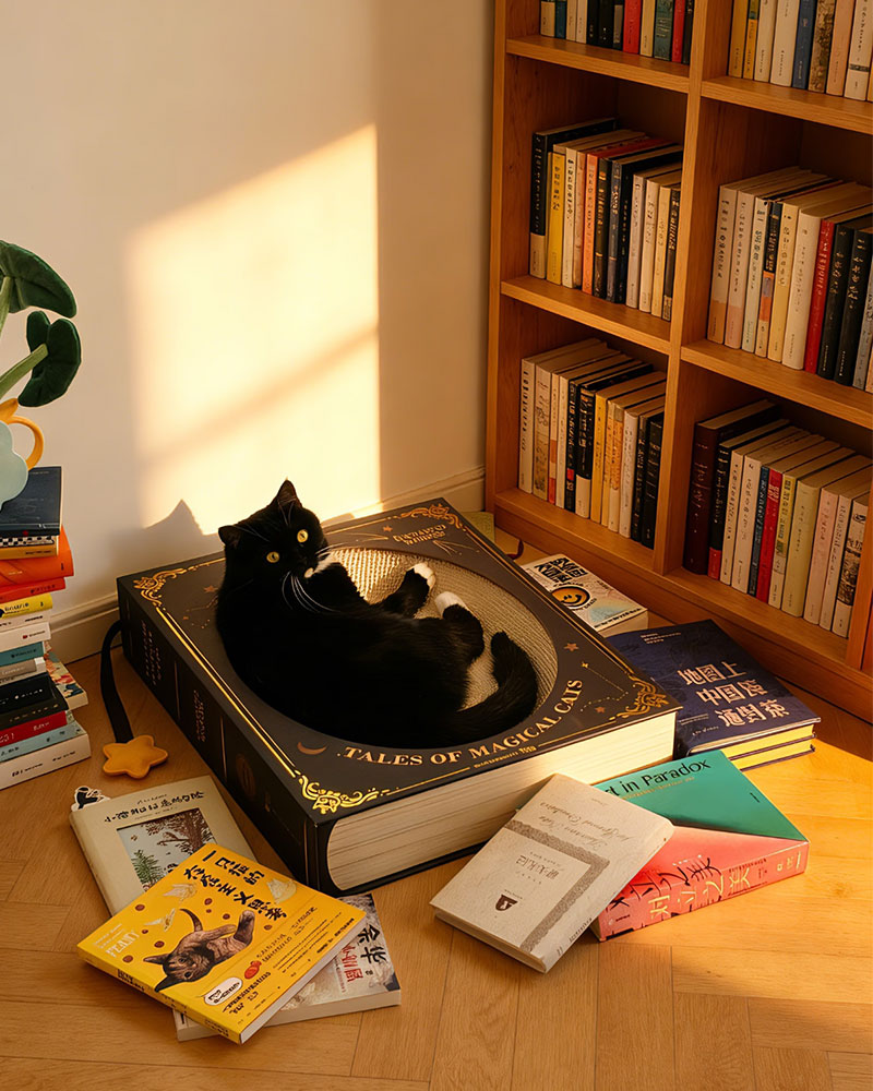 Creative Spellbook Cat Scratching Bed