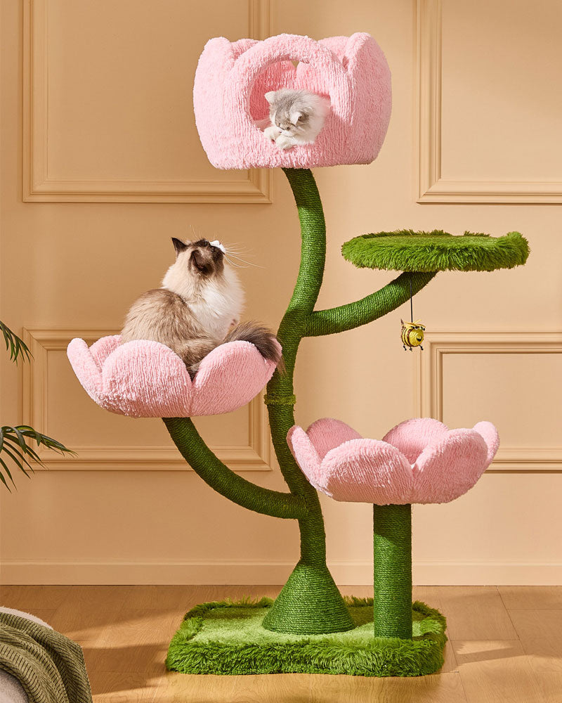 Cute Tulip Garden Cat Tree