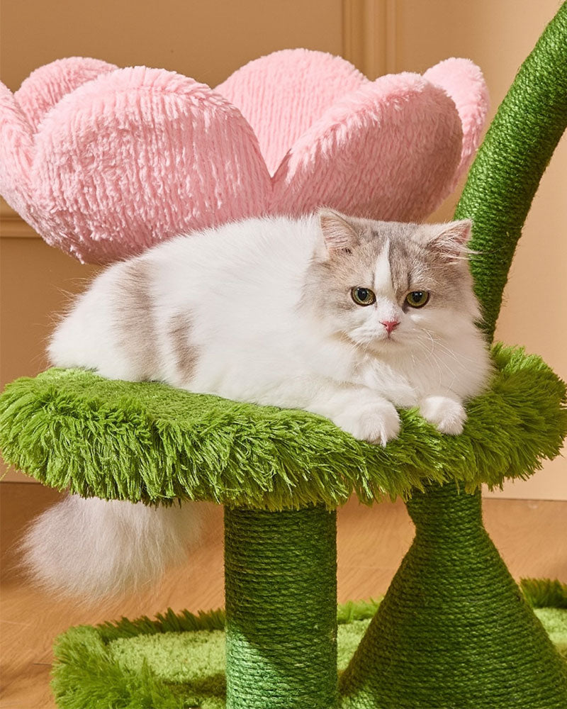 Cute Tulip Garden Cat Tree