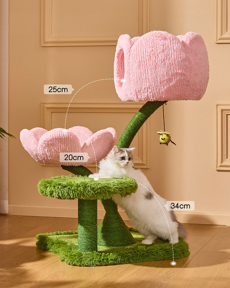 Cute Tulip Garden Cat Tree