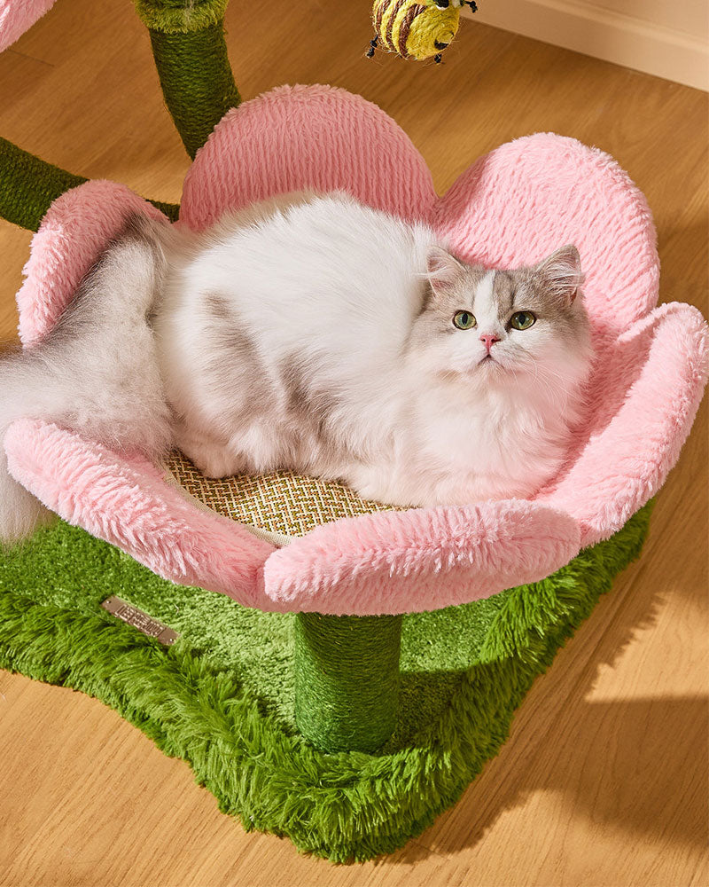 Cute Tulip Garden Cat Tree