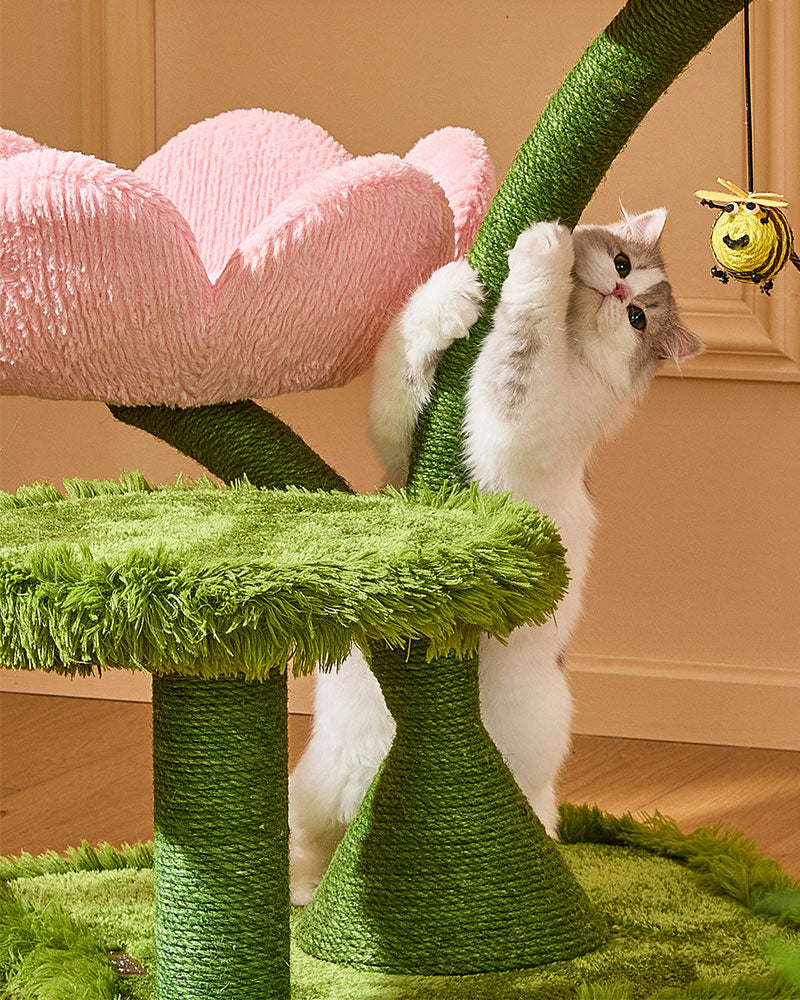 Cute Tulip Garden Cat Tree