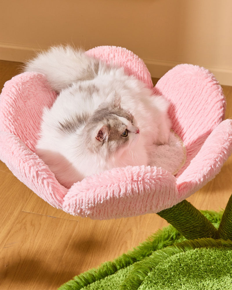 Cute Tulip Garden Cat Tree