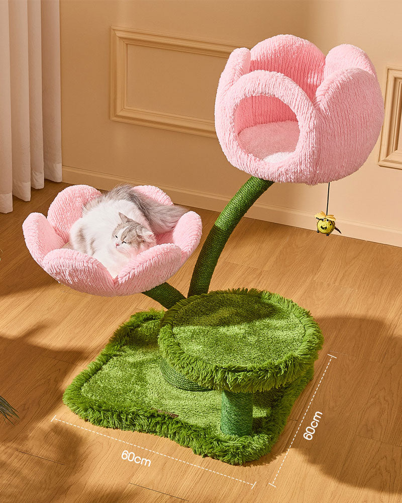 Cute Tulip Garden Cat Tree