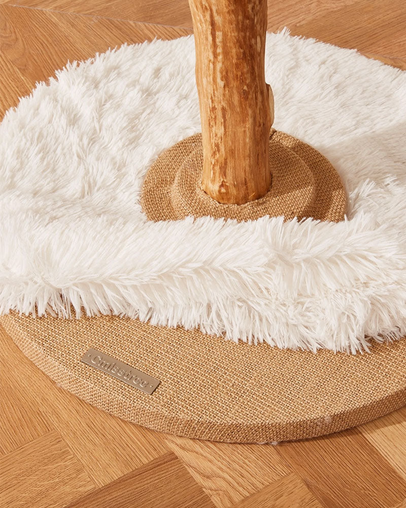 Fluffy Solid Wood Large Cat Tree