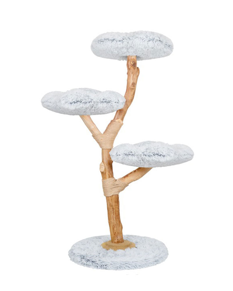 Fluffy Solid Wood Large Cat Tree