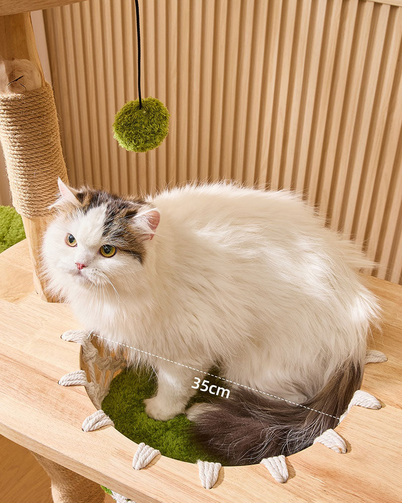 Jungle Wood Cat Tree with Hanging Basket MAX