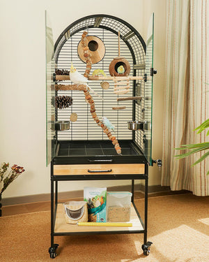 Luxury Indoor Bird Cage for Parrots with Skylight