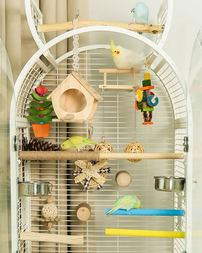 Luxury Indoor Bird Cage for Parrots with Skylight