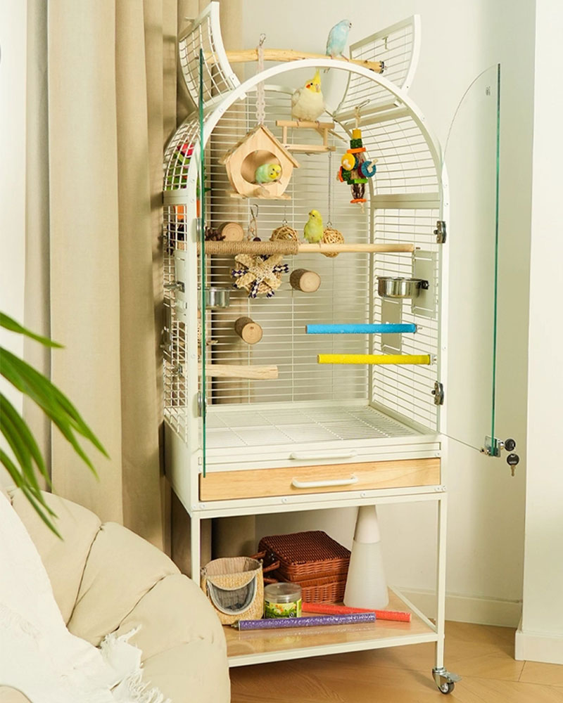 Luxury Indoor Bird Cage for Parrots with Skylight