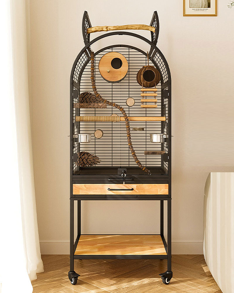 Luxury Indoor Bird Cage for Parrots with Skylight