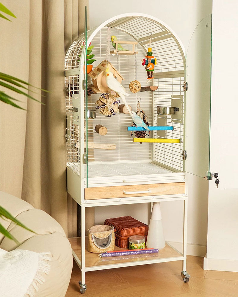 Luxury Indoor Bird Cage for Parrots with Skylight