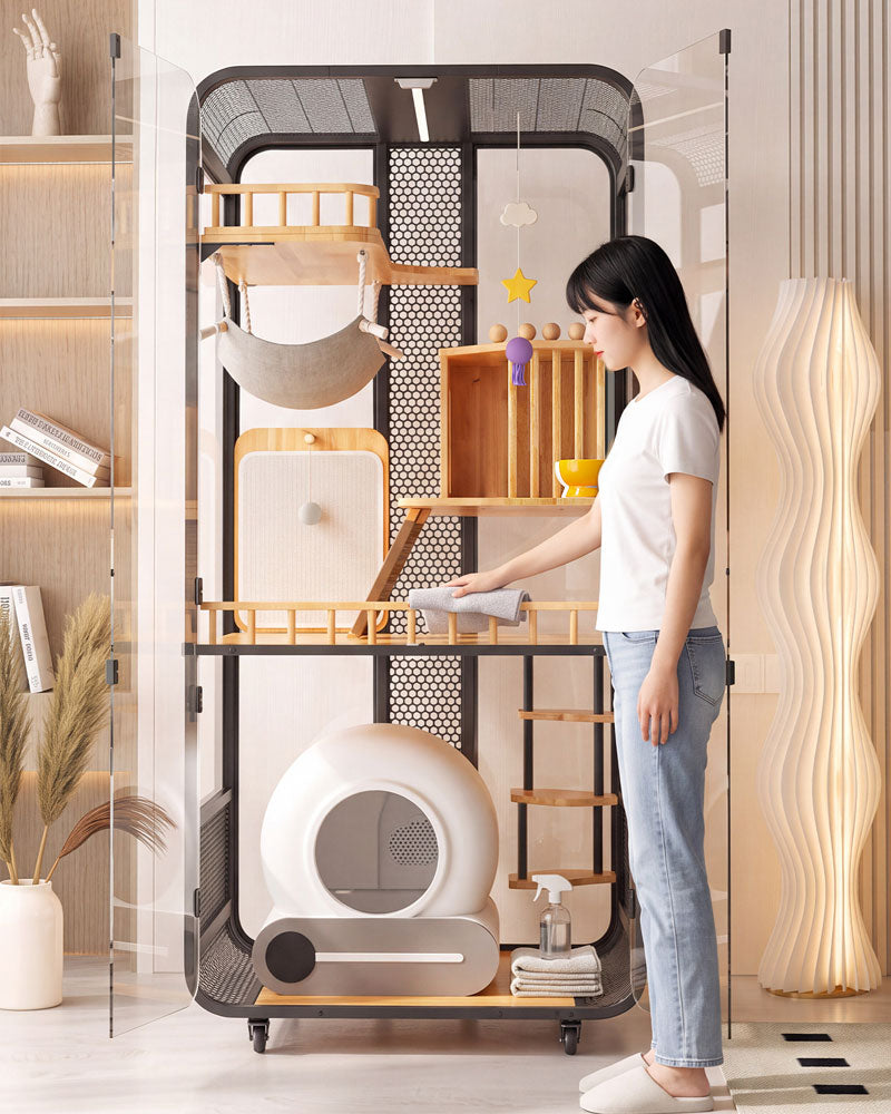 Luxury Panoramic Cat Villa for Indoor Cats