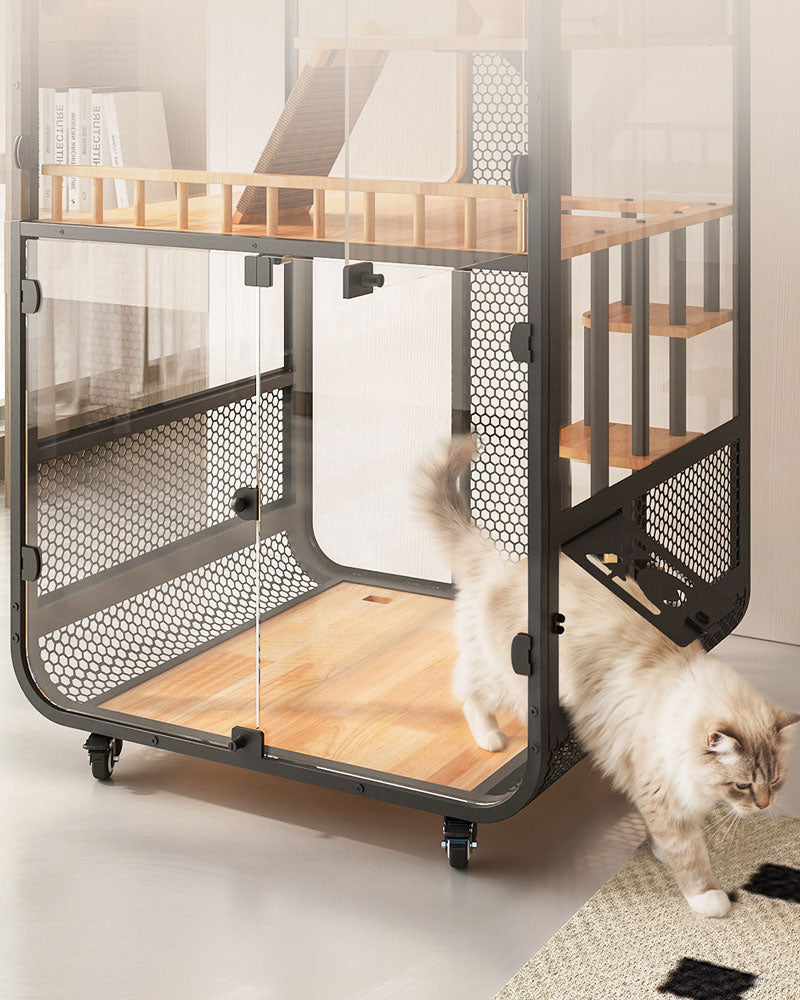 Luxury Panoramic Cat Villa for Indoor Cats