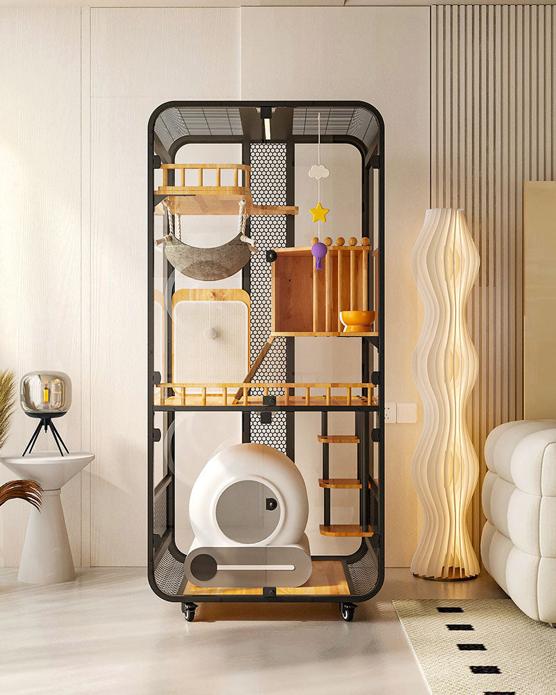 Luxury Panoramic Cat Villa for Indoor Cats