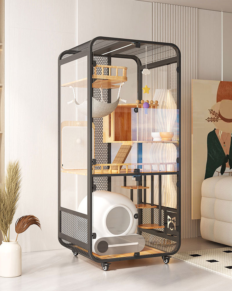 Luxury Panoramic Cat Villa for Indoor Cats