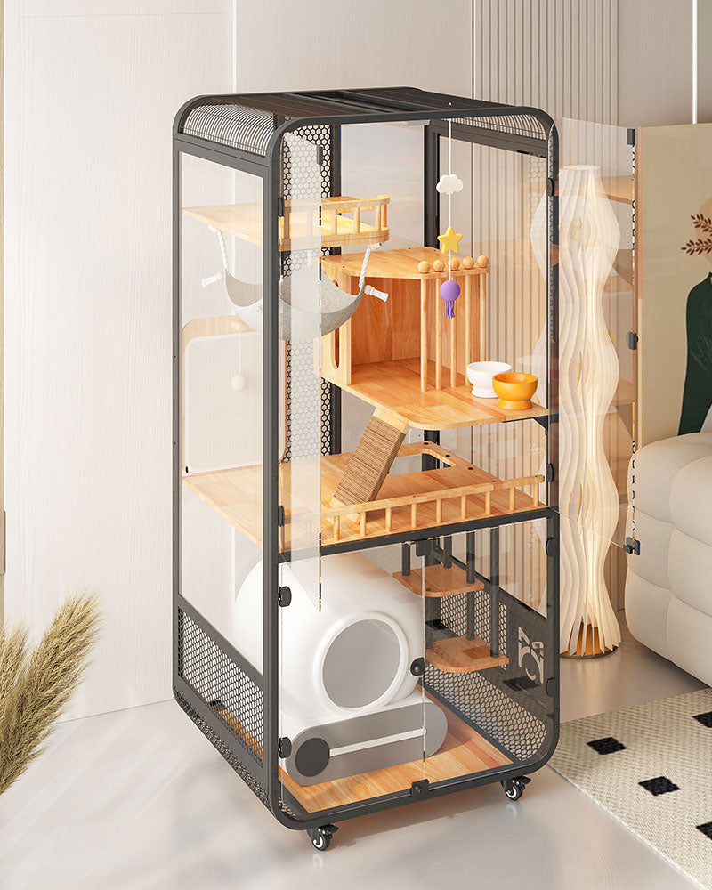 Luxury Panoramic Cat Villa for Indoor Cats
