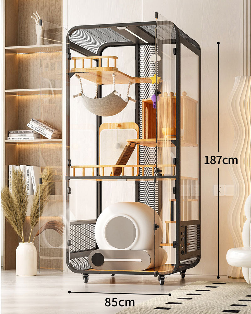 Luxury Panoramic Cat Villa for Indoor Cats