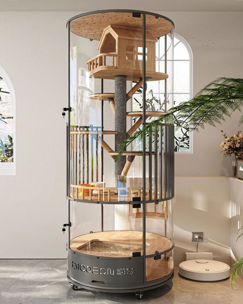 Luxury Panoramic Glass Cat Villa