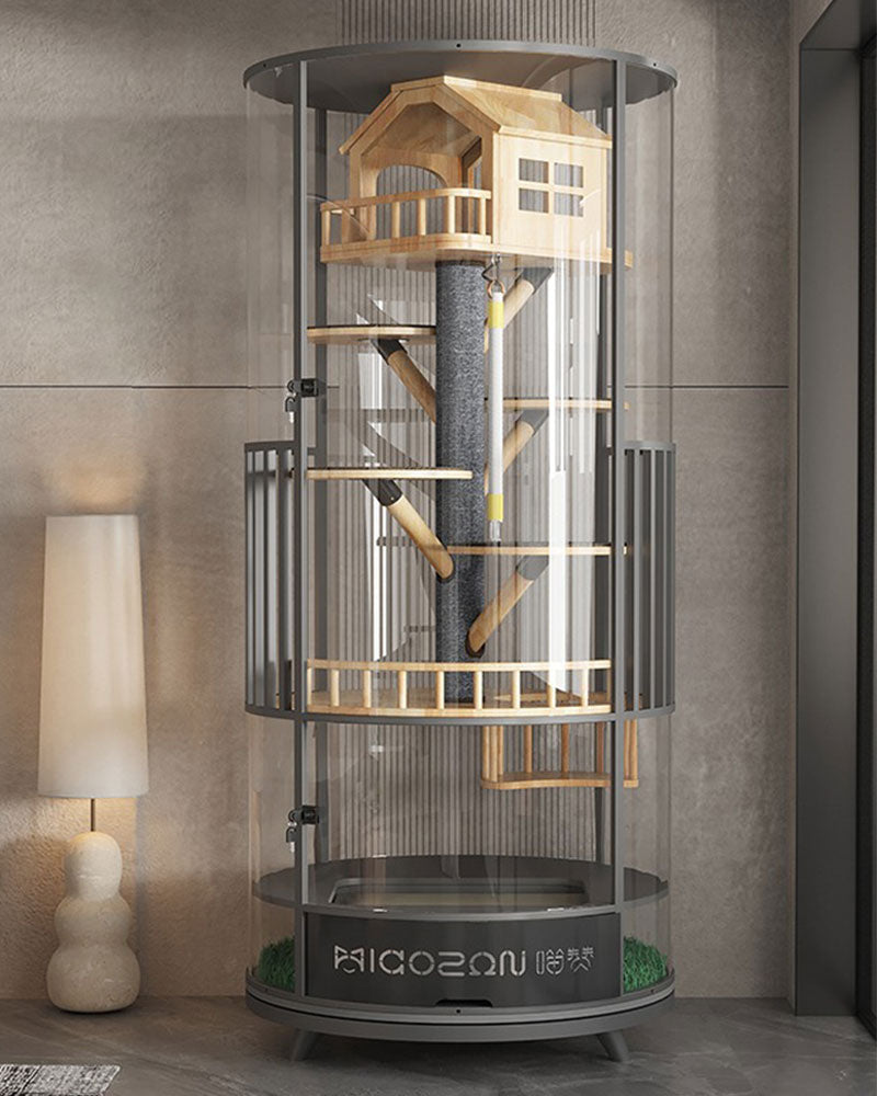 Luxury Panoramic Glass Cat Villa