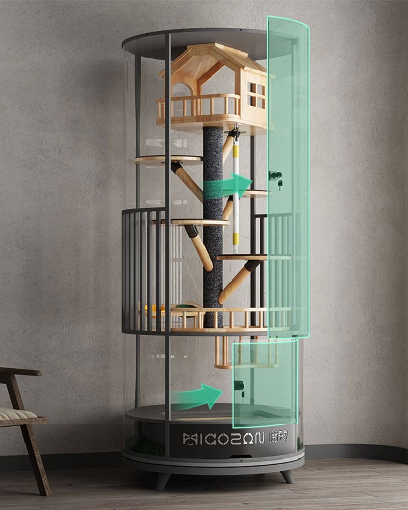 Luxury Panoramic Glass Cat Villa