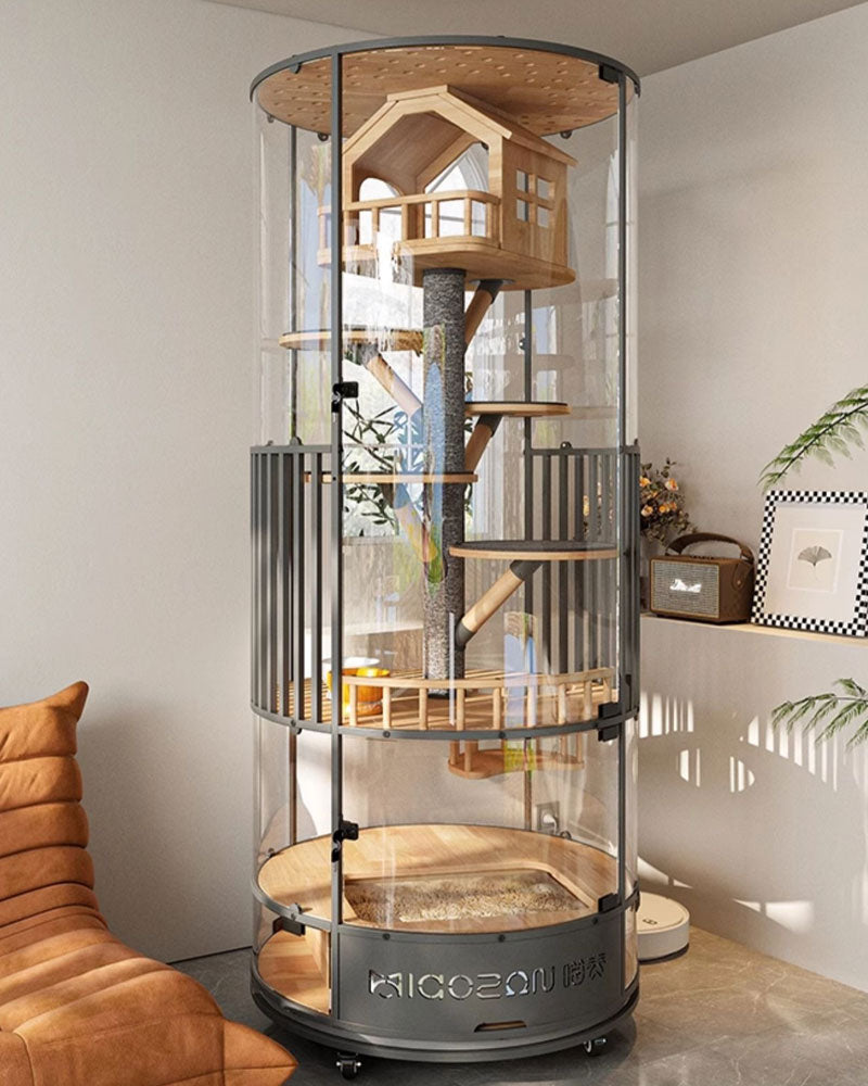Luxury Panoramic Glass Cat Villa
