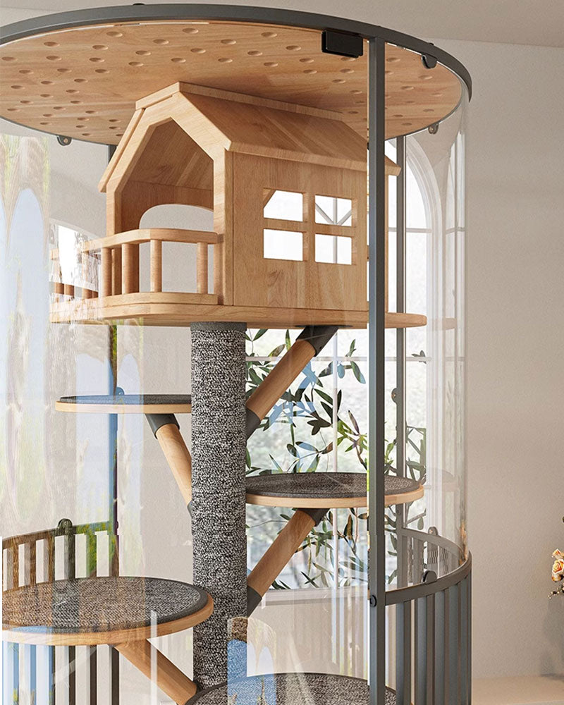 Luxury Panoramic Glass Cat Villa