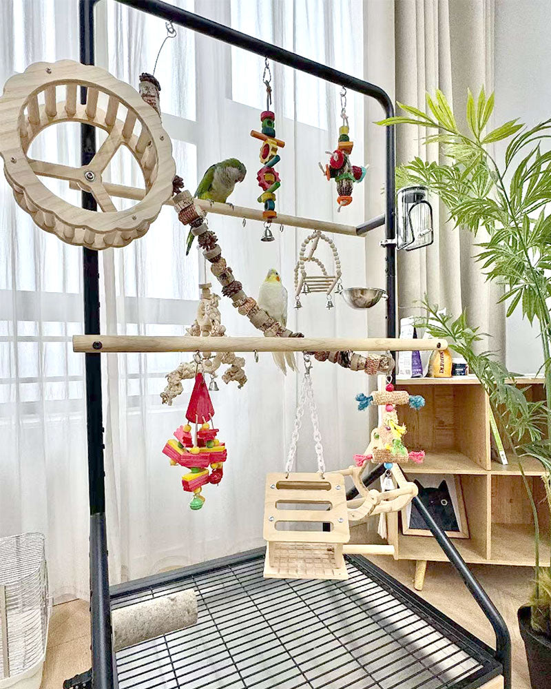 Luxury Rolling Bird Play Stand with Wheels