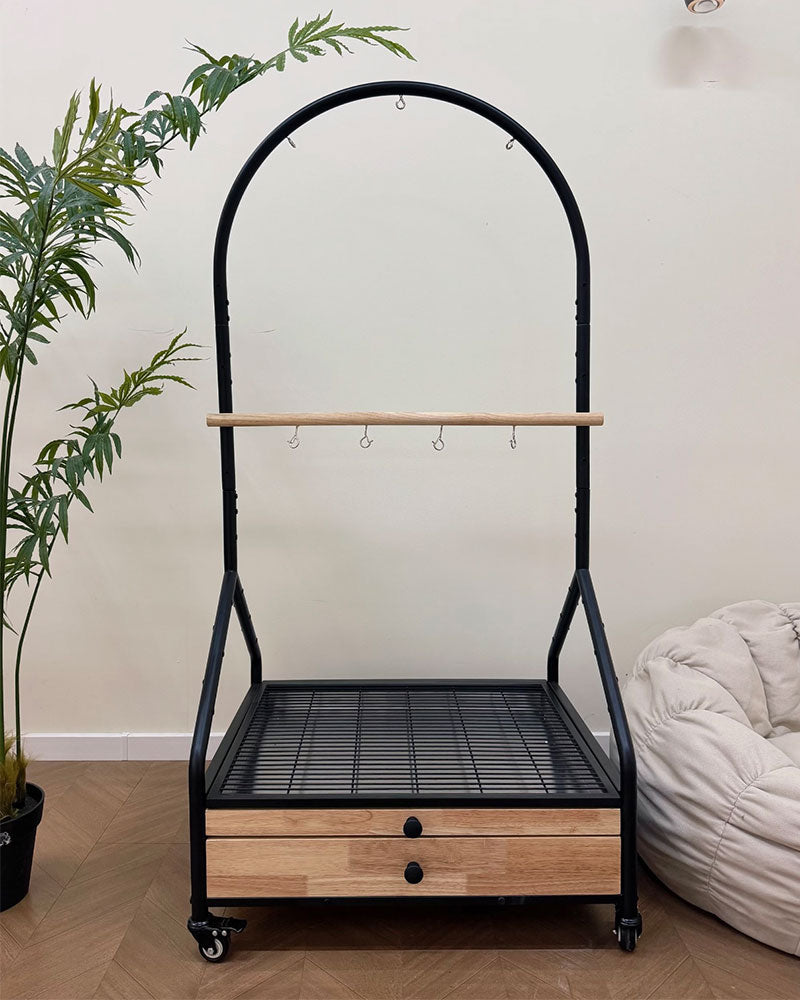 Luxury Rolling Bird Play Stand with Wheels