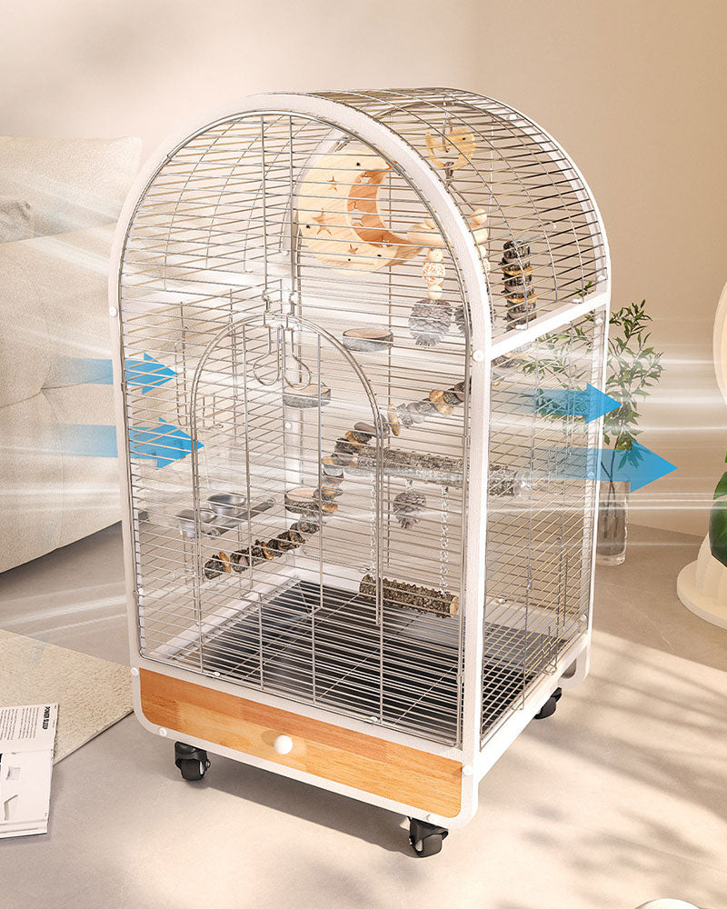 Luxury Small Stainless Steel Bird Cage