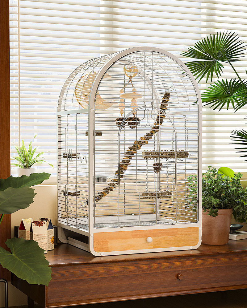 Luxury Small Stainless Steel Bird Cage