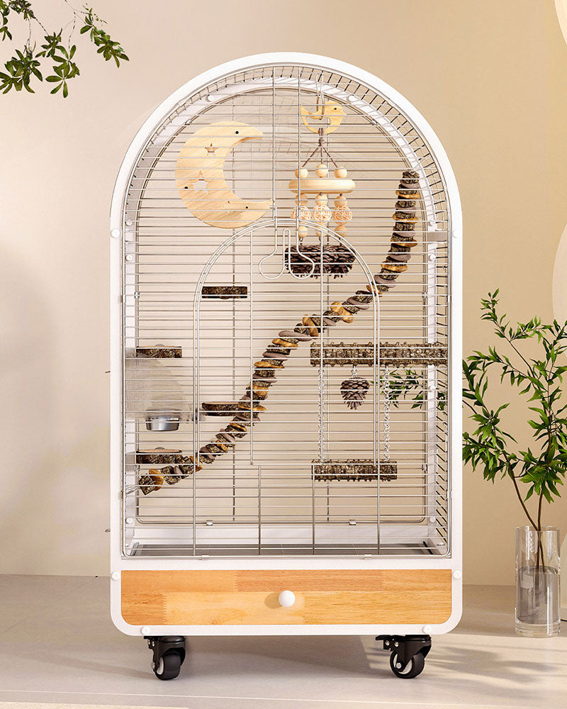 Luxury Small Stainless Steel Bird Cage