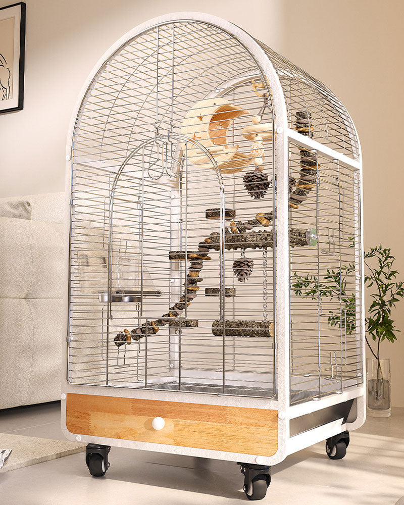 Luxury Small Stainless Steel Bird Cage