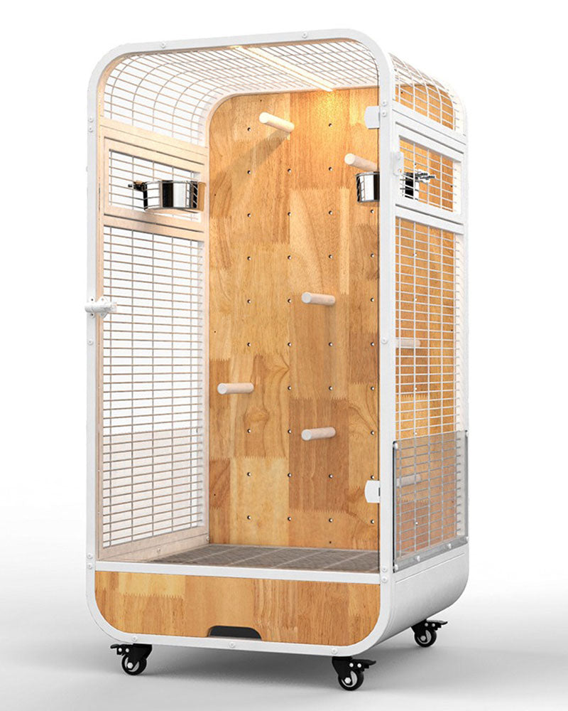 Luxury Large Solid Wood Parrot Cage Bird Villa