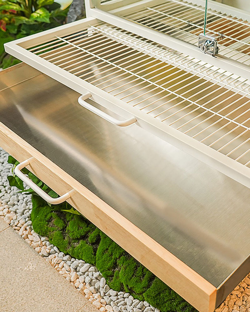 Luxury Large Solid Wood Parrot Cage Bird Villa