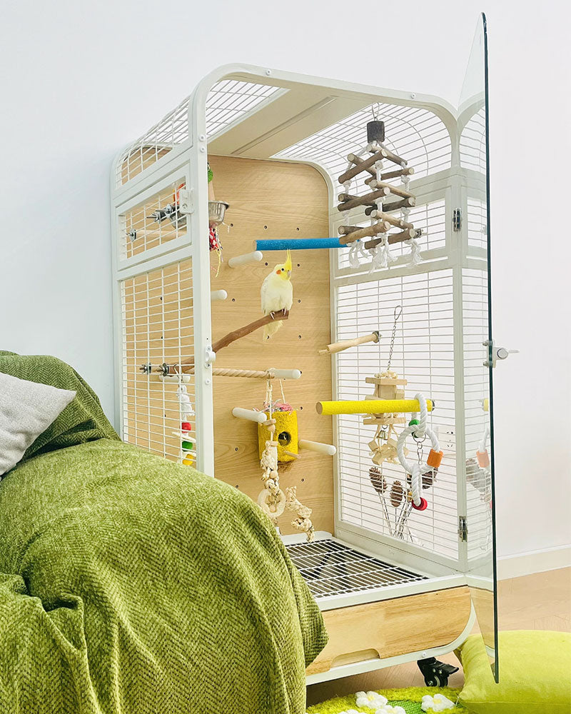 Luxury Wooden Bird Cage for Parrots