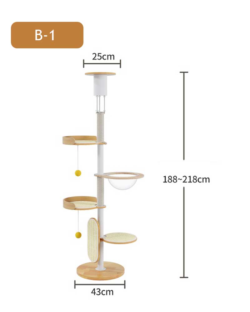 Modern Iron Frame Cat Tree Floor to Ceiling