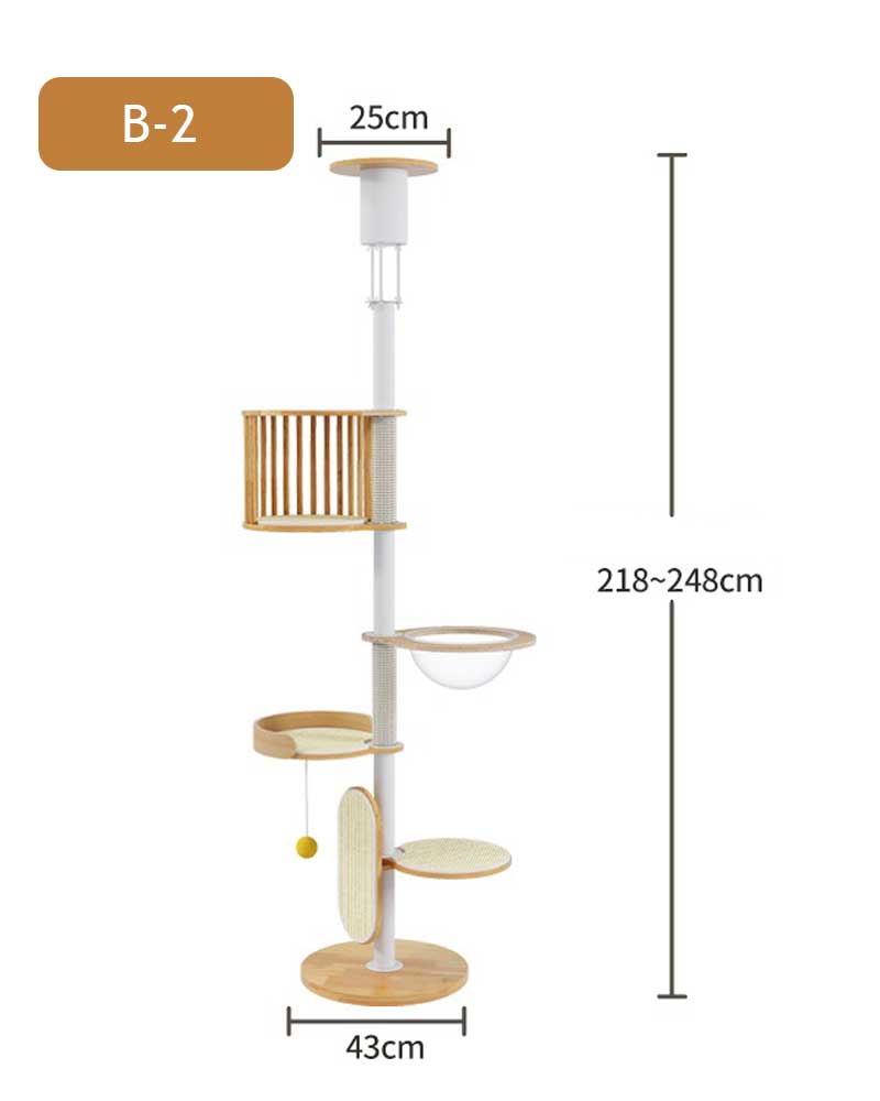 Modern Iron Frame Cat Tree Floor to Ceiling