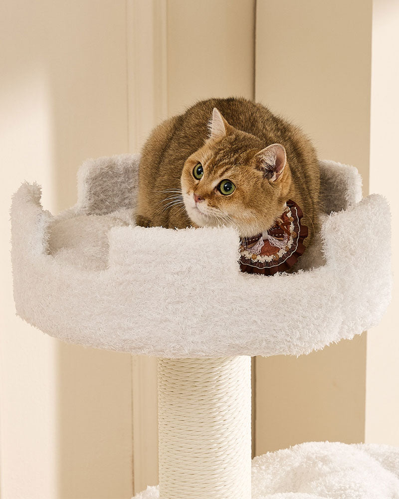 Modern Luxury Rotating Cat Tree for Large Cats