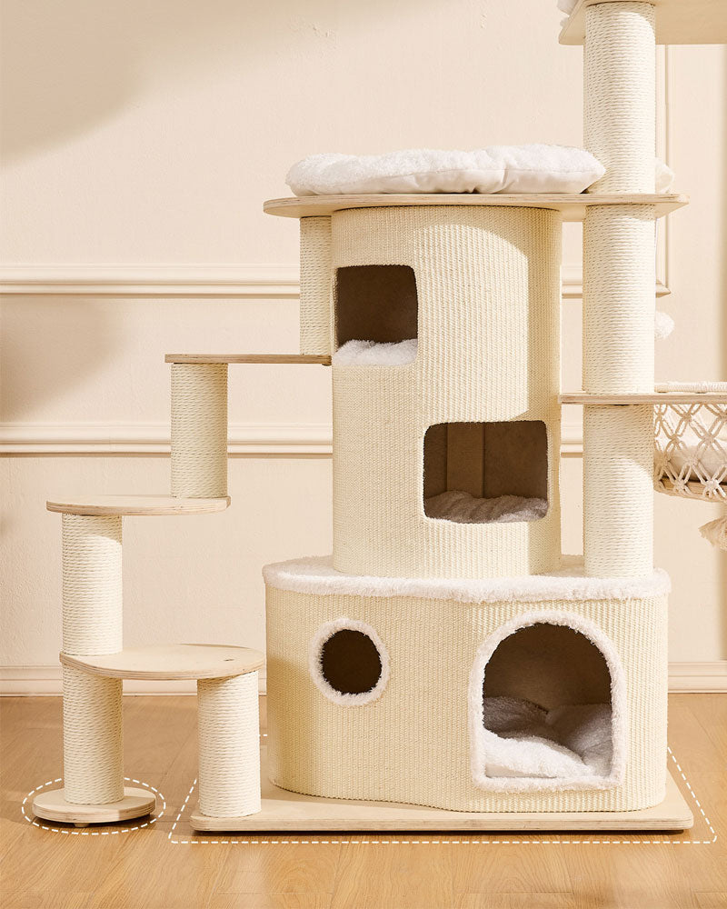 Modern Luxury Rotating Cat Tree for Large Cats