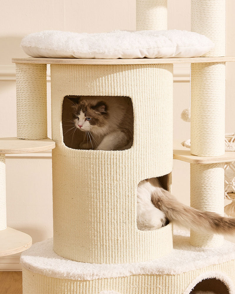Modern Luxury Rotating Cat Tree for Large Cats